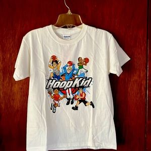 Hoop Kids S/S Youth Basketball Theme Tee